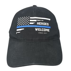 Heroes Welcome Size 2001 Baseball Cap Black One Size Adjustable Patriotic LAPG